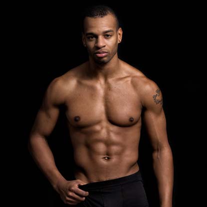 Picture of male stripper Phenix performing in the UK
